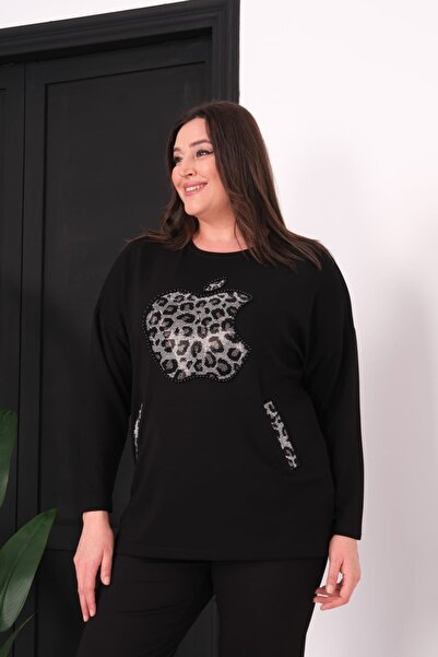 moda myflow BLUZ ELMA DETAYLI