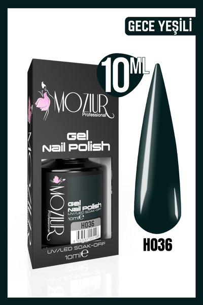 MOZIUR Kalıcı Oje Uv Led H036 (YEŞİL SERİSİ) 10ml
