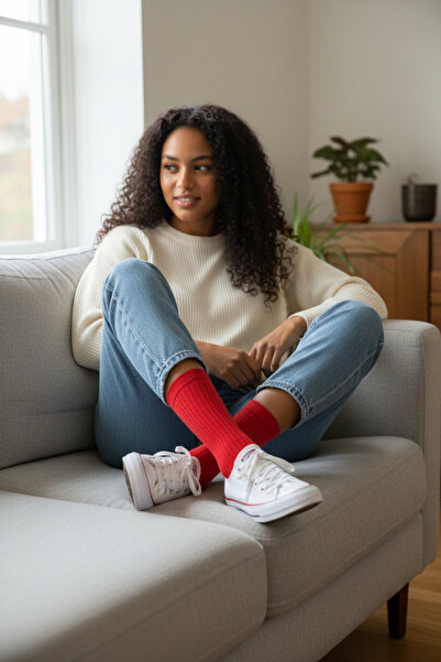 Esinti جوارب رجالية نسائية مأخذ ملون للرجال جوارب رياضية نيون جوارب تنس 1 قطعة