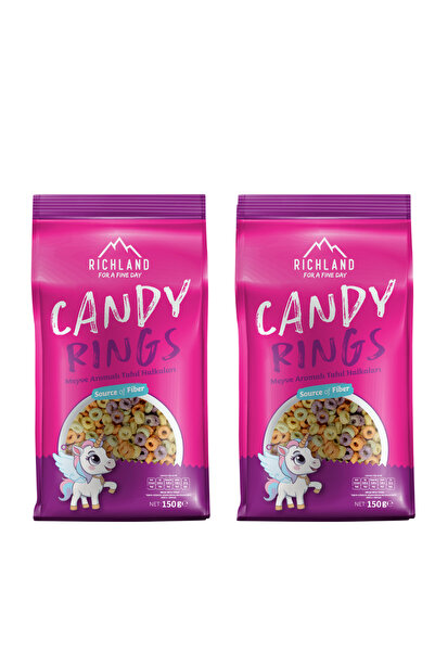 Richland Candy Rings Meyve Aromalı Tahıl Halkaları 150 G - (2'Lİ SET)