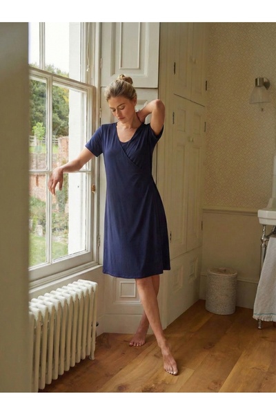 maternel Silky Draped Nursing Nightgown