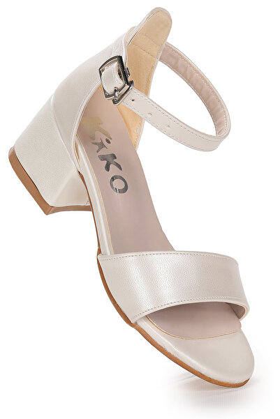 Kiko Kids Sheila Skin Daily Fata Sandale Cu Toc 4 Cm Pantofi Rochie De Seara