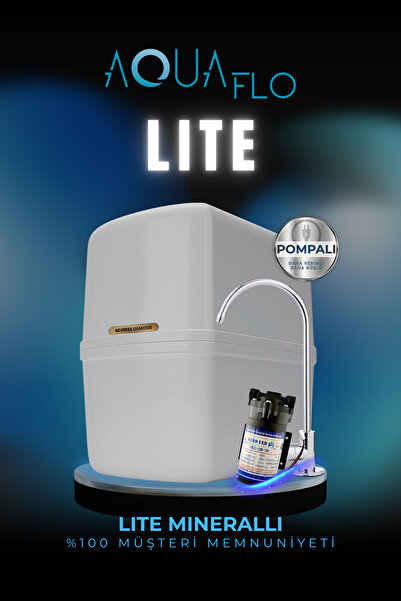 AQUAFLO Lite Pompalı Mineralli Çelik Tanklı Su Arıtma Cihazı (SDP11-M-S)