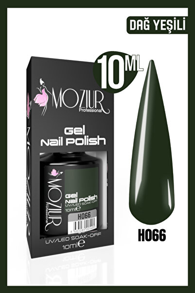 MOZIUR Kalıcı Oje Uv Led H066 (YEŞİL SERİSİ) 10ml