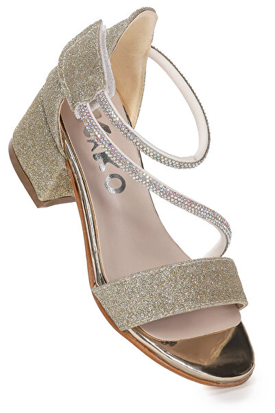 Kiko Kids Pisar Sand Glitter Daily Fetiță Sandale Cu Toc 4 Cm Pantofi Rochie ...