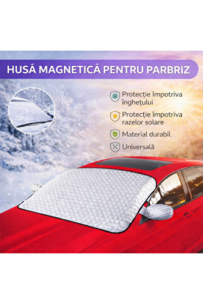 SMARTECH Husă magnetică pentru parbriz - protecție împotriva înghețului și so...