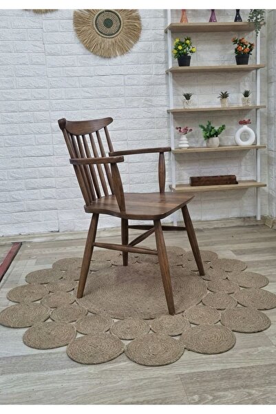 silla Concept Kollu Yıldız Sandalye Ceviz Ahşap Sandalye