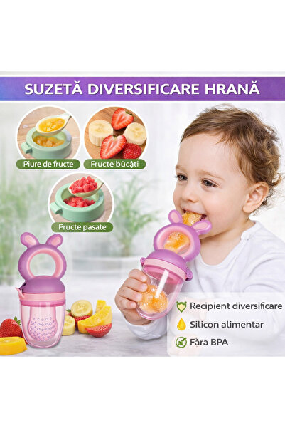 SMARTECH Suzeta pentru diversificarea hranei, pentru fructe si legume, silico...