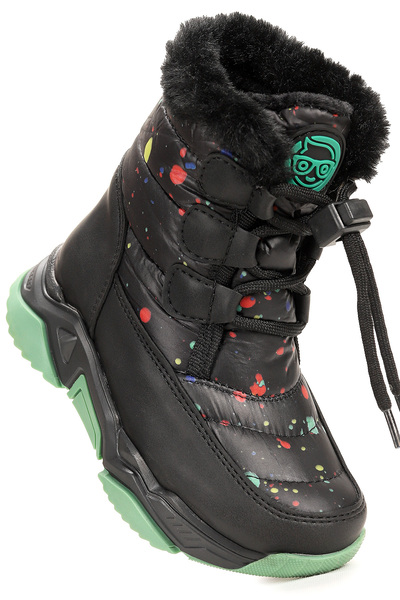 Kiko Kids Μπότες χιονιού αγοριού με κορδόνια από μπαμπού