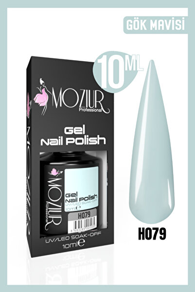 MOZIUR Kalıcı Oje Uv Led H079 (MAVİ SERİSİ) 10ml