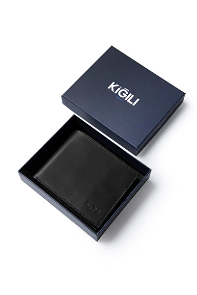 Kiğılı Düz Erkek Kartlık Para Bölmeli Deri Cüzdan
