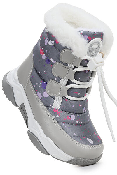 Kiko Kids Κοριτσίστικες μπότες χιονιού με κορδόνια από μπαμπού