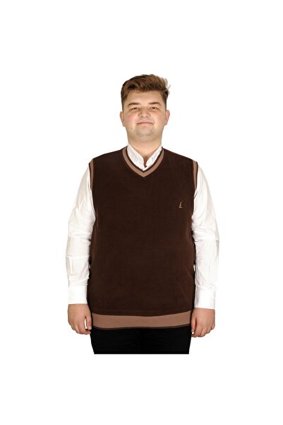 ModeXL Mode XL Великий розмір Чоловічий светр Vanize Selanik 20547 Коричневий