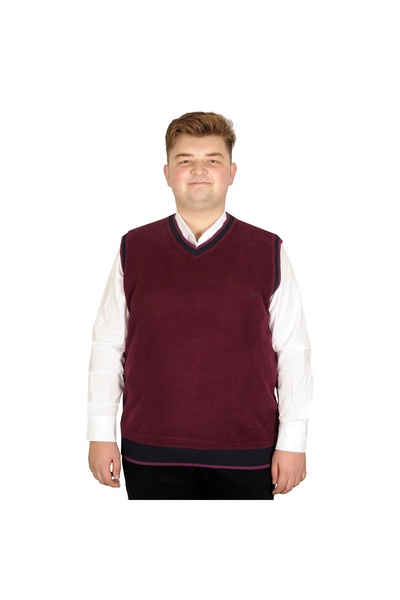 ModeXL Mode XL Plus Size Ανδρικό Suede Vanize Thessaloniki 20547 Plum