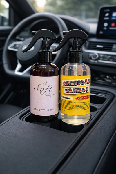 oto kokucum American Vanilla ,Soft Oda ve Oto Kokusu 2 li set 2x250 ml