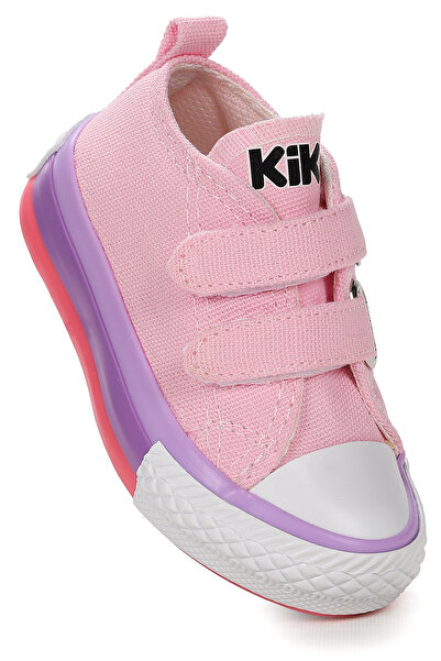 Kiko Kids Linen Cırtlı Kız Bebek Keten Spor Ayakkabı