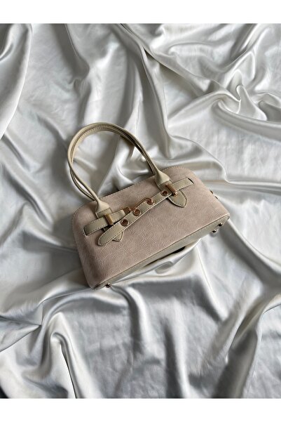 Mia Collection حقيبة يد كارلوس موديل وحقيبة كتف نسائية كريمية