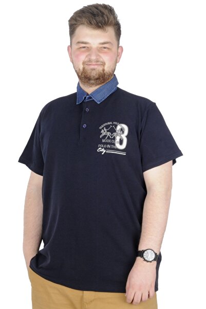 ModeXL تي شيرت بولو مقاس كبير من مود XL Modx Club 22351 باللون الأزرق الداكن
