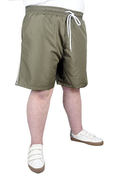 ModeXL Σορτς κολύμβησης Mode XL Μεγάλου Μεγέθους Λευκή Γραμμή 21451 Χακί