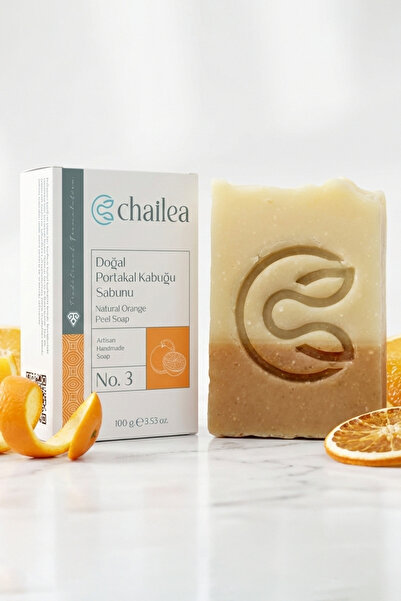 Chailea صابون قشر البرتقال الطبيعي التقليدي المصنوع يدويًا بطريقة التقطيع على...