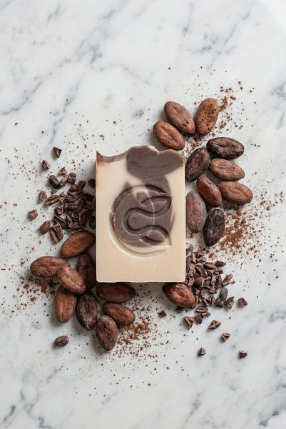 Chailea مجموعة صابون الكاكاو الطبيعي من 3 قطع - للبشرة الجافة والعادية، مصنوع بطريقة التبريد، مصنوع يدويًا، 100 جرام × 3