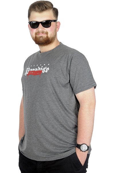 ModeXL Μπλουζάκι Mode XL Μεγάλου Μεγέθους Bis Yaka Paradise 22199 Antramelange