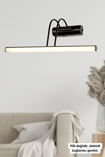 Begüsa Ledli Işıklı Pano Tablo Üstü Duvar Aplik Siyah (Pilli Değildir!)