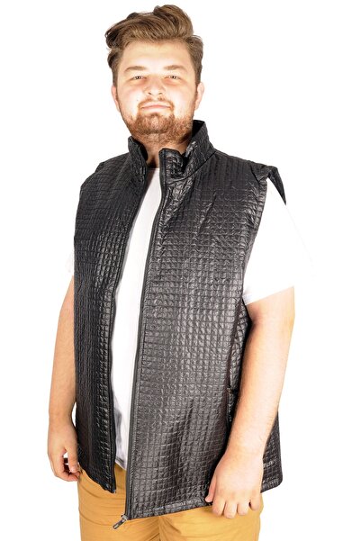 ModeXL Moda XL Velika Veličina Muškarci Prsluk Osnovni Epic 21606 Crna