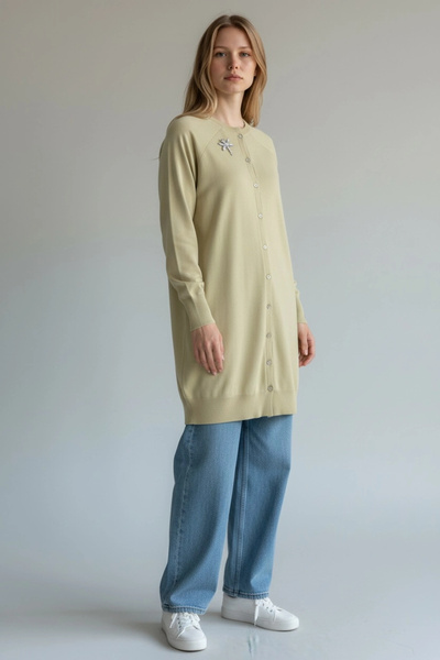 Invee سترة يوسيفوك التريكو باللون الأخضر المائي