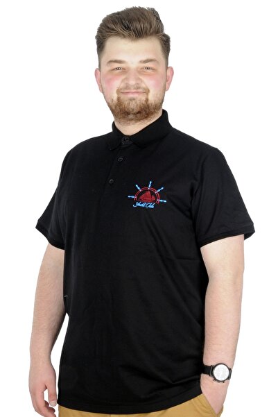 ModeXL Mode XL Velika Veličina T-shirt Polo Steamnoat 22345 Crna