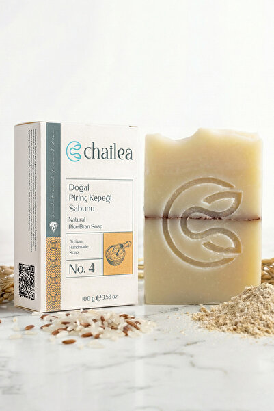 Chailea صابون نخالة الأرز الطبيعي التقليدي المصنوع يدويًا بطريقة التقطيع على ...