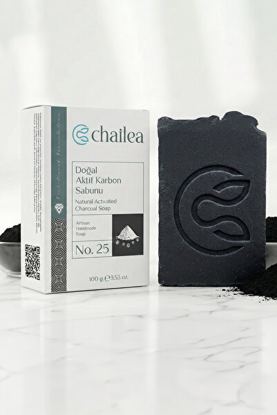 Chailea صابون الكربون المنشط يحتوي على زيت شجرة الشاي طبيعي 100% مصنوع يدويًا...