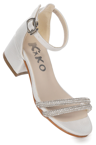 Kiko Kids Sarer Vakko Stone Sandale cu toc de 3 cm pentru fete pantofi rochii...