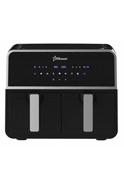 STARCREST Фритюрник с горещ въздух STARCREST SFR-9200BK, 1800 W, двойна кошни...