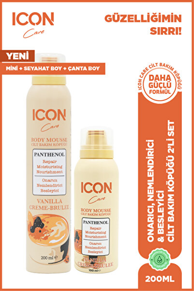 ICON Care Cilt Bakım Köpüğü Vanılla Creme-brulee 200 ml + Vanılla Creme-brule...