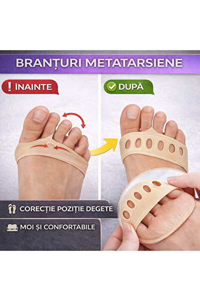 SMARTECH Set 2 branturi metatarsiene pentru incaltaminte, spuma, bumbac, Moi ...