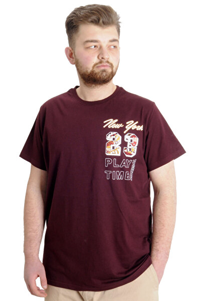 ModeXL Tricou pentru bărbați Mode XL, mărime mare, NEW YORK 23113 Prune