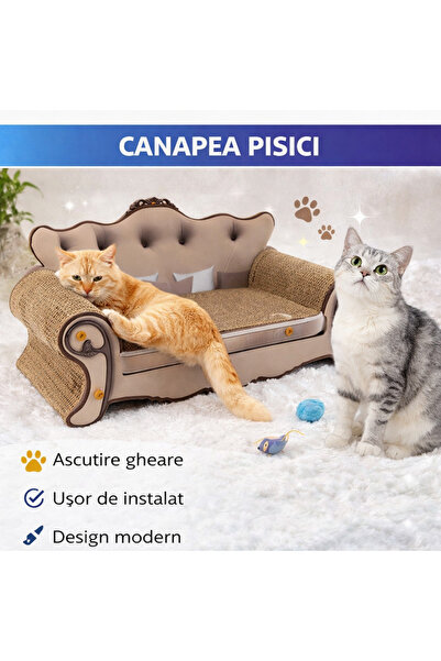 SMARTECH Canapea de zgâriat pentru pisici, carton presat stratificat, dimensi...
