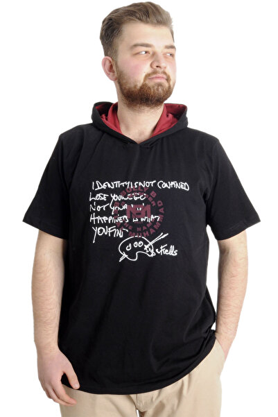 ModeXL Ανδρικό μπλουζάκι με κουκούλα Mode XL μεγάλου μεγέθους MUHAMMAD 23120 ...