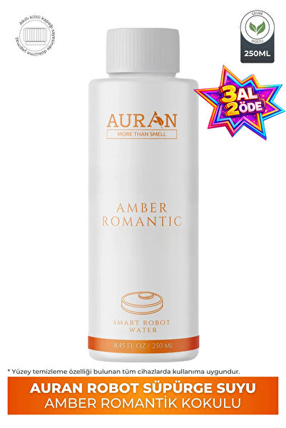 AURAN Amber Romantik Kokulu Akıllı Robot Süpürge Suyu, Mop Suyu Yüzey Temizle...