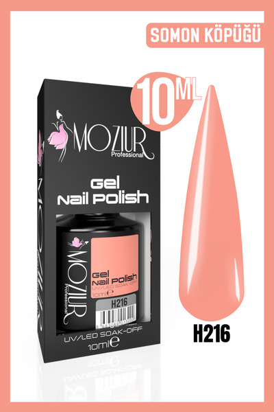 MOZIUR Kalıcı Oje Uv Led H216 (PEMBE SERİSİ) 10ml