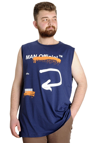 ModeXL Mode XL Plus Size Muška majica bez rukava MAN 23009 Indigo