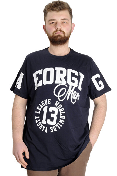 ModeXL Tricou pentru bărbați Mode XL, mărime mare, GEORGIA 23136, bleumarin