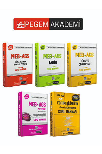 Pegem Akademi Yayıncılık PEGEM AKADEMİ 2026 MEB-AGS Soru Bankası Seti Tamamı ...