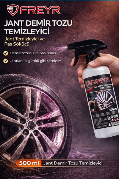 FREYR Demir tozu. Temizleyici, jant temizleyici Pas Sökücü ve Balata Tozu Gid...