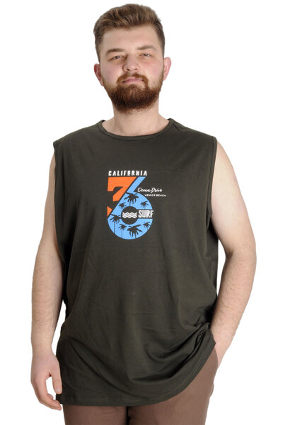 ModeXL Mode XL Large Size Men's Singlet California 23012 Khaki