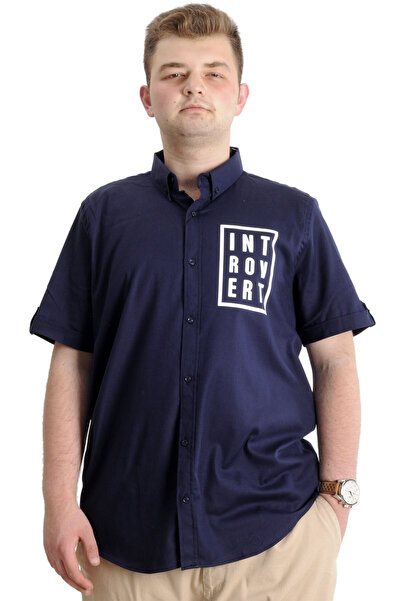 ModeXL قميص رجالي من الجبردين مقاس كبير من Mode XL INTROVERT 23304 باللون الأ...