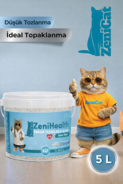 ZeniCat ZeniHealth Erken Teşhis Bentonit Kedi Kumu 5 Lt – pH Seviyesine Göre ...