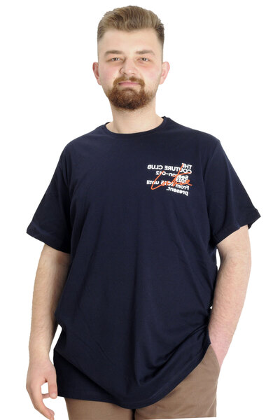 ModeXL Mode XL velika veličina muška T-shirt KULTURA 23146 tamnoplava