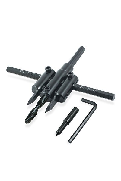 Genel Markalar Tomax Ayarlı Pergel Panç Seti 30x200 Alçıpan Sunta Ahşap Delme